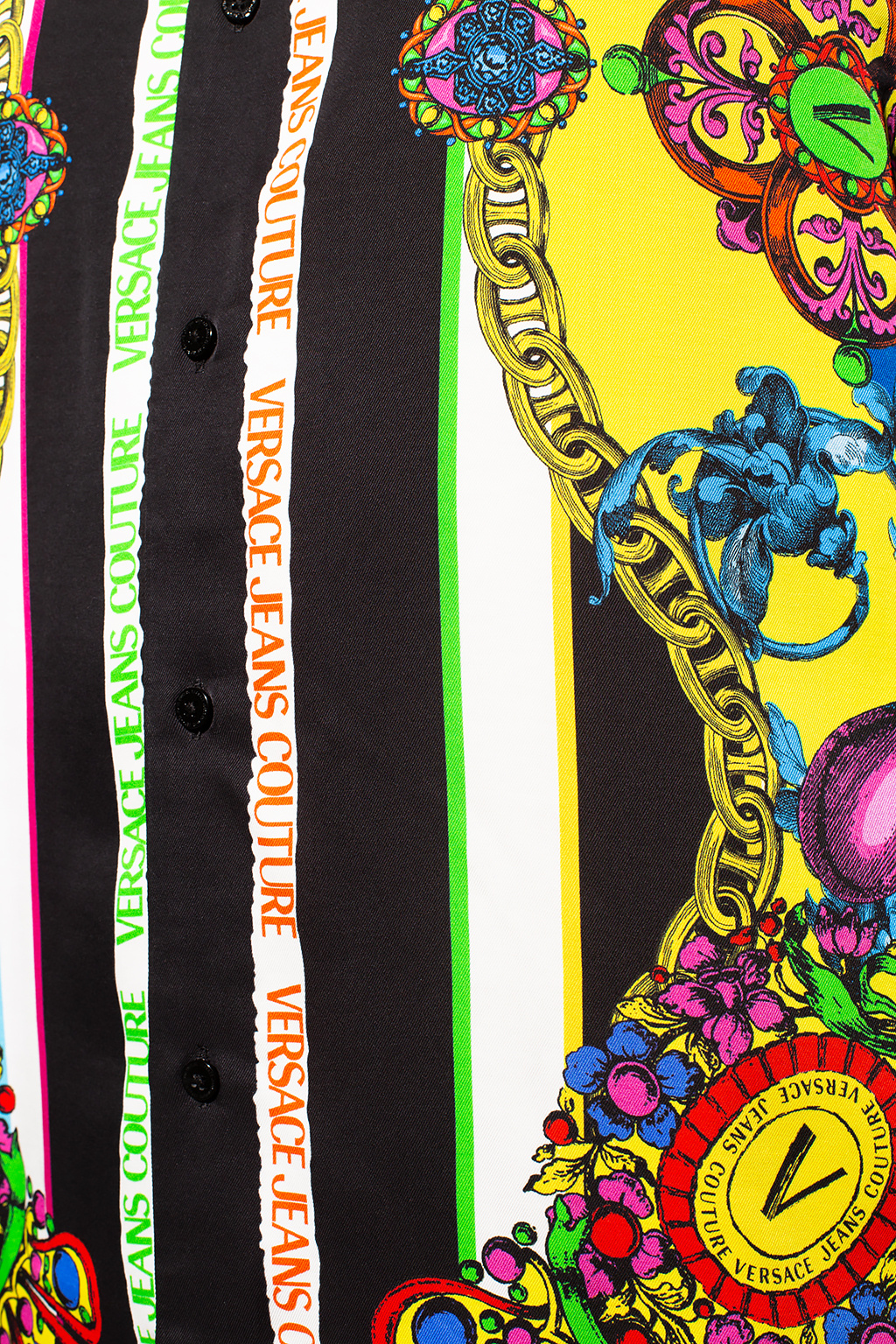 Versace Jeans Couture L132901 Black Multi V-Emblem Garden